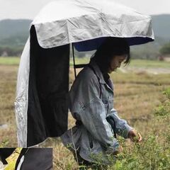 茶摘み用パラソル、雨よけ、日よけ、屋外工事現場、紫外線防止傘、防風、釣り、屋外摘み取り、二重層