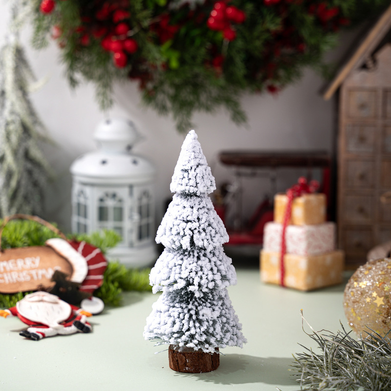Haobei クリスマスシーン装飾用品杉ミニクリスマスツリーデスクトップ装飾品小さな杉の木クリスマスツリー|undefined