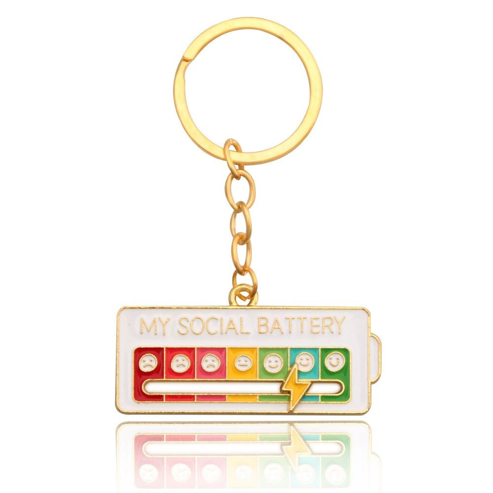 Rainbow emotional adjustable keychain, badge, brooch
