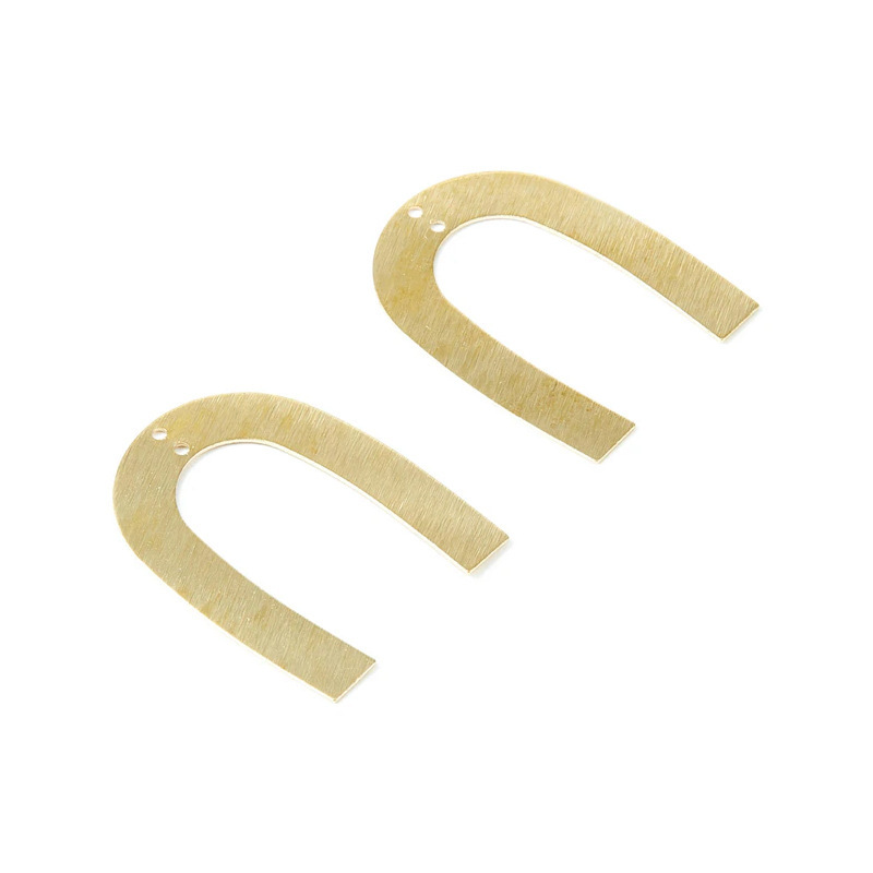 New geometric, multi-hole, brushed U-shaped pendant – direct from the manufacturer – for bracelets, necklaces, and DIY copper jewelry accessories – PP1826 New geometric, multi-hole, brushed U-shaped pendant – direct from the manufacturer – for bracelets, necklaces, and DIY copper jewelry accessories – PP1826