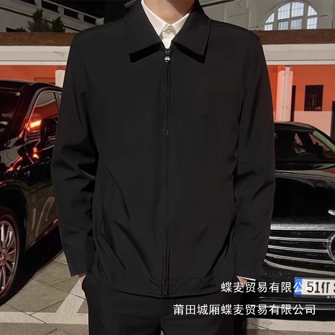 Men's Clothing Young Cadre Executive Jacket Men's Mature and Stable Suit Black Cleanfit Jacket Wholesale