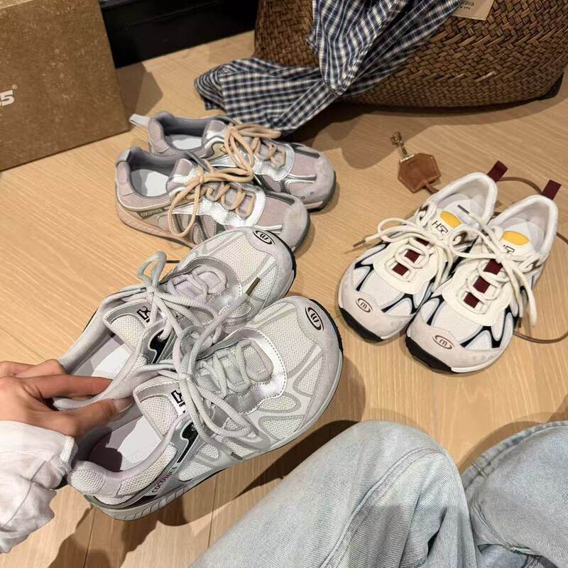 Genuine Leather Version~Round-Toe Color-Blocked Lace-Up Forrest Gump Shoes, Flat-Soled Casual Sneakers for Women, Retro Lightweight Outdoor Hiking Shoes Genuine Leather Version~Round-Toe Color-Blocked Lace-Up Forrest Gump Shoes, Flat-Soled Casual Sneakers for Women, Retro Lightweight Outdoor Hiking Shoes