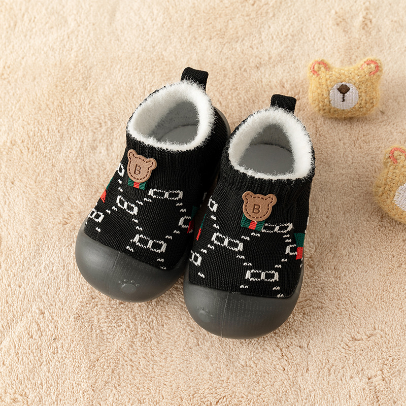 Invierno bebés zapatos para bebés pequeños zapatos de interior antideslizantes de invierno 0 - 3 años recién nacidos zapatos de piso para hombres y mujeres
