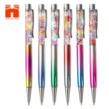 厂家生产uv电镀音符入油笔转动金属圆珠笔电镀笔杆入油金属笔