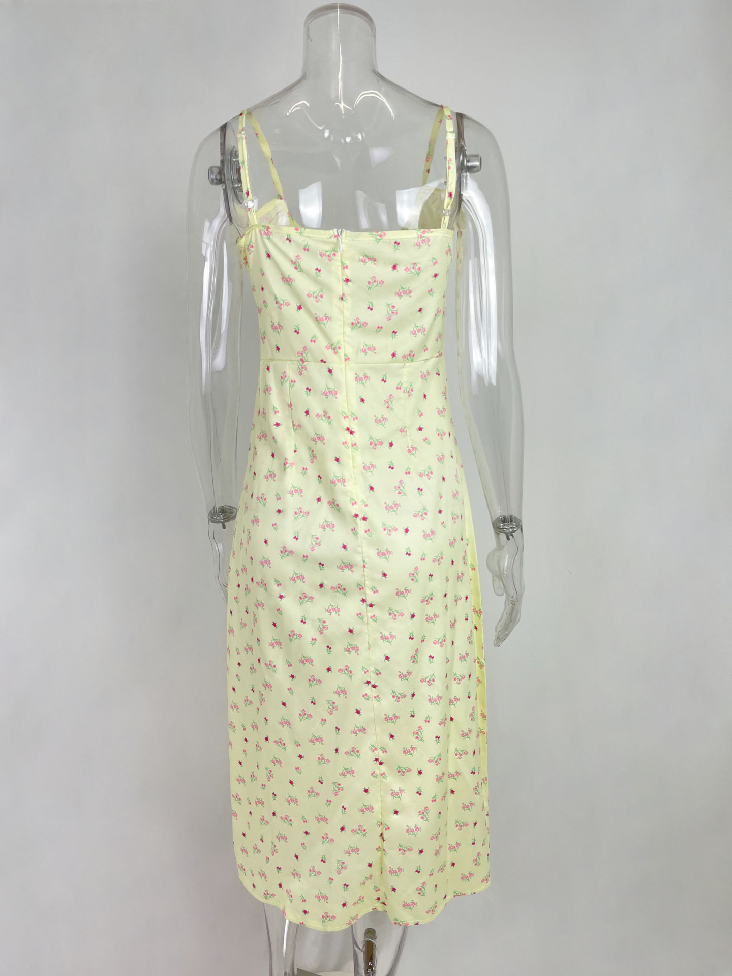 175g Weight Midi Dress Dress Length Type Sleeveless Sleeve Length Slit Dress Dresses Type Polyester Fabric Type High Waist Waist Line Holiday, Daily Occasion Strap Neckline Slim Fit Type Ditsy Floral Pattern Summer Season Women's Gender Printing Design Casual, Elegant Style Wholesale Women's Casual Elegant Printing Ditsy Floral Holiday Daily Strap Sleeveless Slit Dress 26