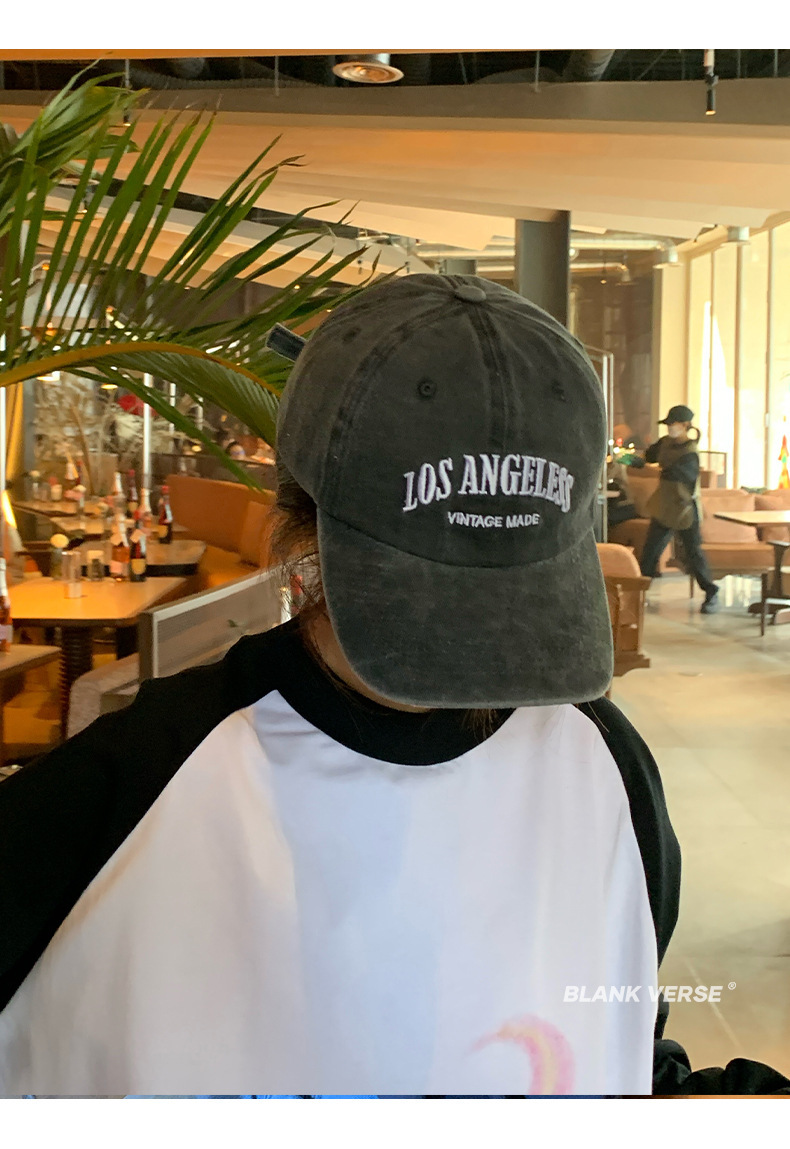 Nuovo cappello da baseball Viso alla moda Piccolo cappello da baseball di marca alla moda Cappello in lingua d'anatra retrò Cappello da baseball con lettera versatile lavabile per bambini_voghion.com