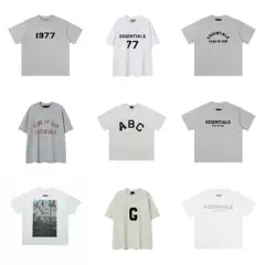 2026 New Arrival ESS Replica Streetwear High-End Cotton Relaxed Fit Short-Sleeve T-Shirt for Men and Women, Casual Style