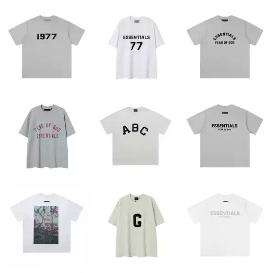 2026 New Arrival ESS Replica Streetwear High-End Cotton Relaxed Fit Short-Sleeve T-Shirt for Men and Women, Casual Style