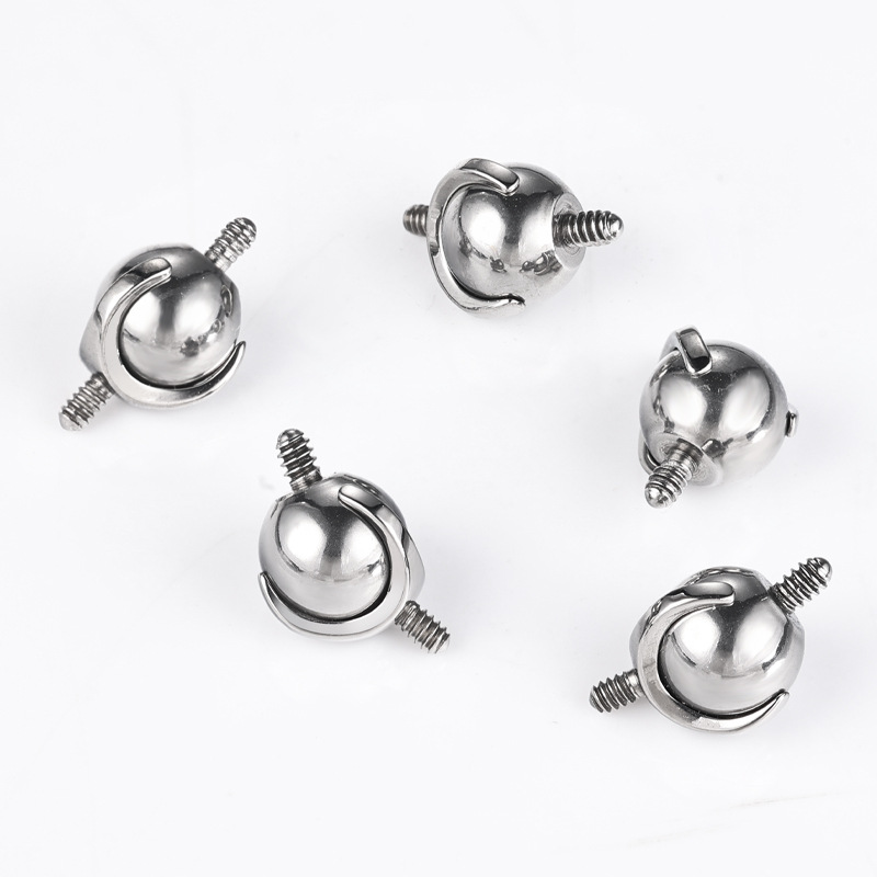 F136 Titanium Alloy Bidirectional Movable Adapter Ball Ear Bone Nail Deconstruction Ear Bridge Connector Puncture Jewelry detail image 8