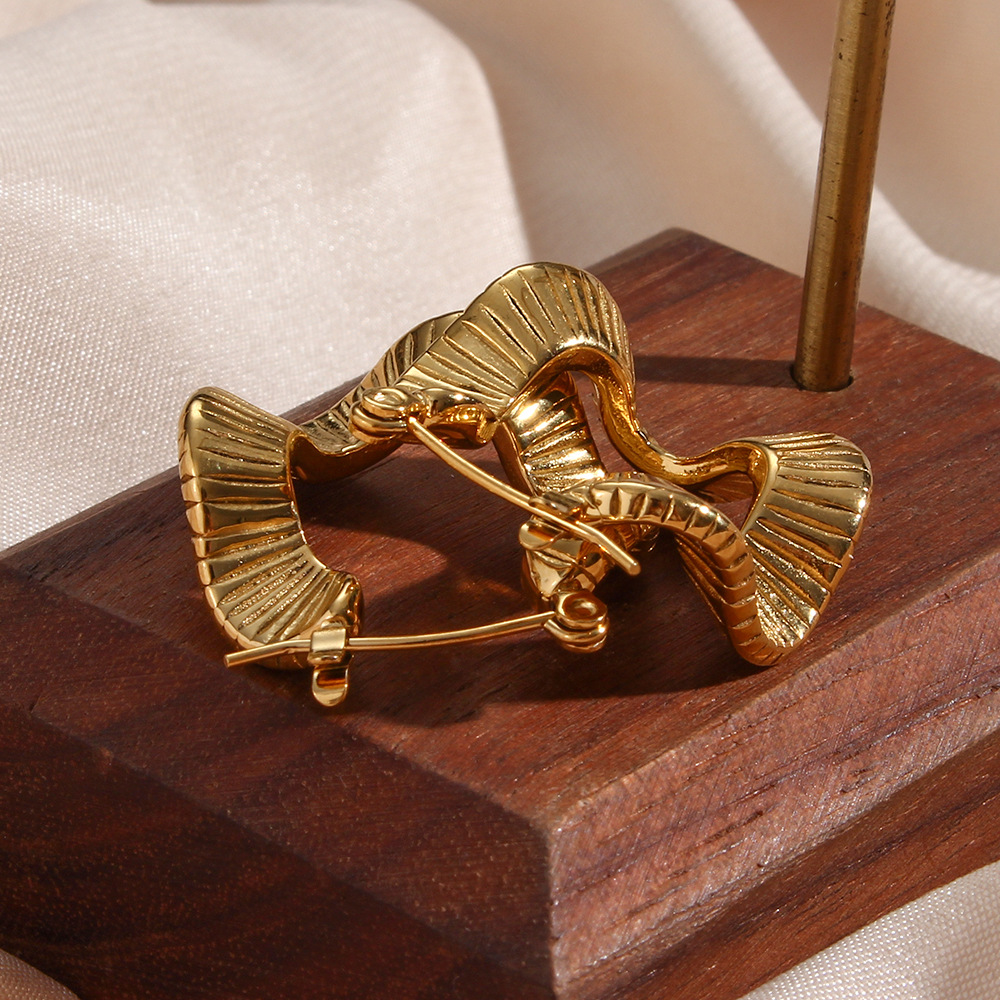 Simple Style Geometric Stainless Steel Earrings Irregular Plating Stainless Steel Earrings