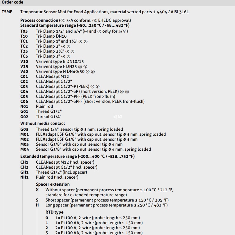 原装AndersonNegele温度传感器TSMF /C02/X/0/0050/06/x/0/0/0/00