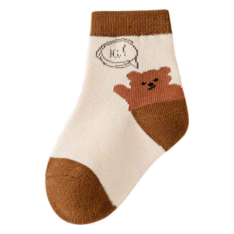 Clase A nuevos calcetines de algodón calcetines de otoño para niños de tubo medio niños niñas bebé primavera y otoño dibujos animados calcetines para niños coreanos