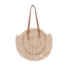 Straw capacious retro bag