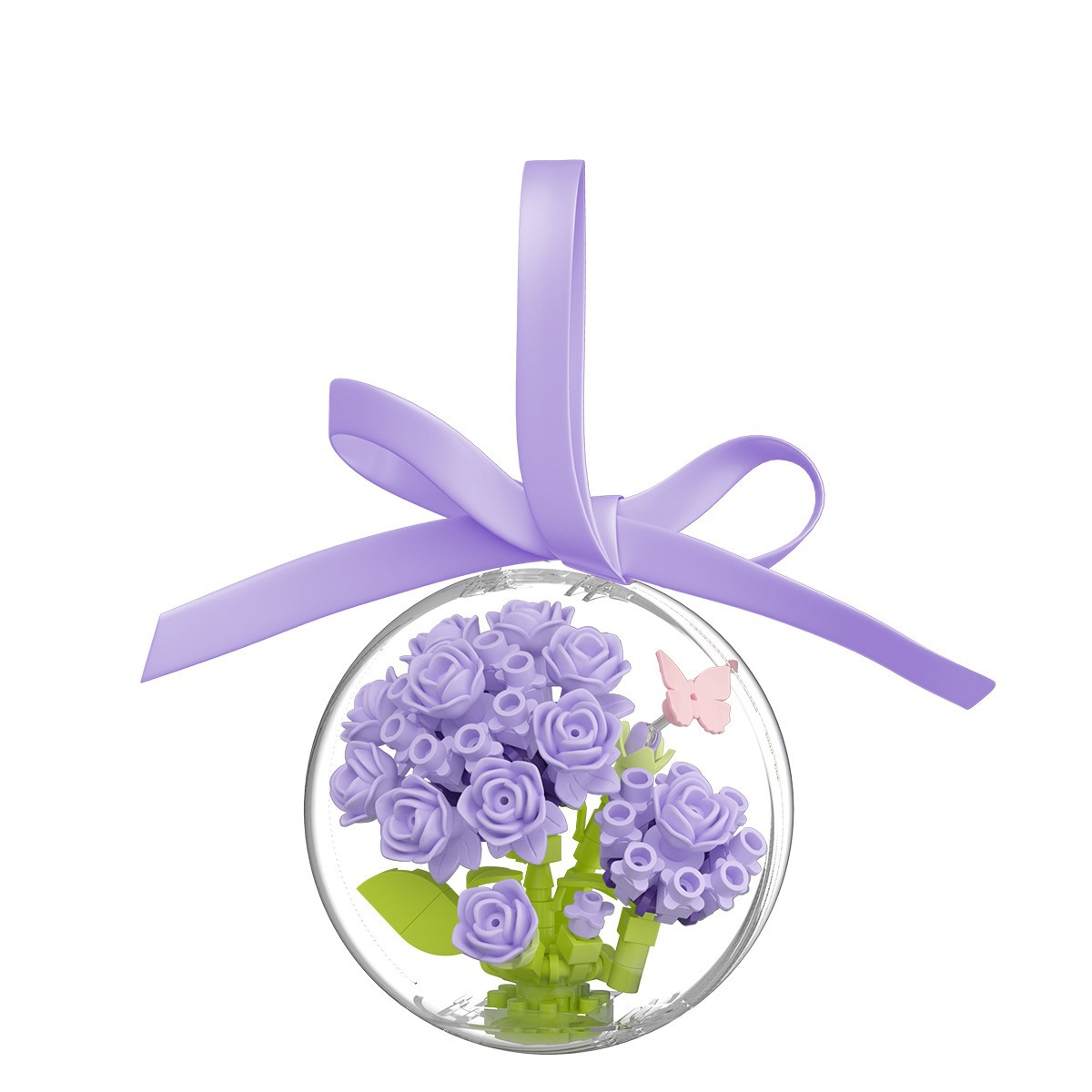 Bloques de construcción flor cubierta de polvo floral árbol de flores DIY hecha a mano en maceta adornos juguetes de puzzle 1 de junio regalo del día de los niños