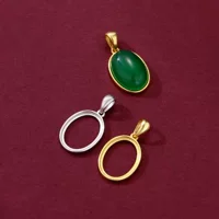 Серебряный позолоченный кулон в форме яйца S925 с пустой опорой без инкрустации, изысканный модный горячий стиль, доступные роскошные прямые продажи с фабрики, доступная роскошь