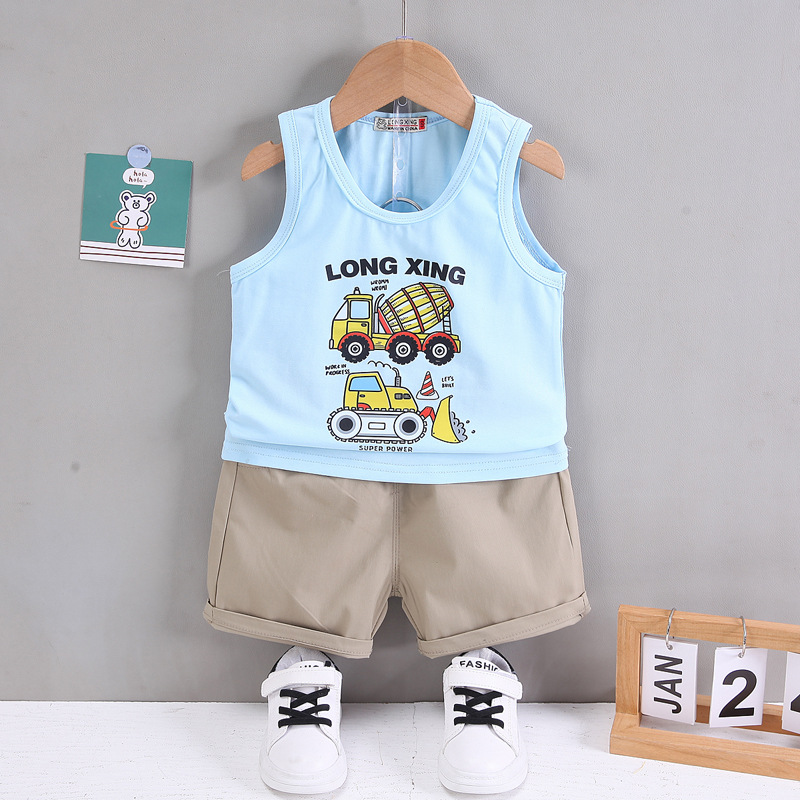 Casual Cartoon Cotton Boys Clothing Sets display picture 3