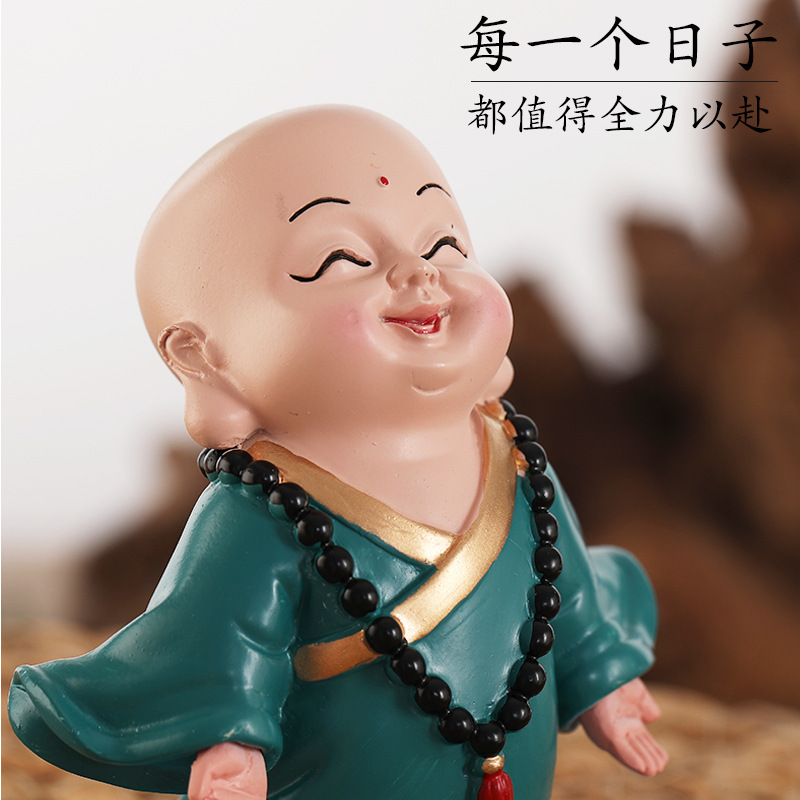 Special gift Monk originality Decoration tradition manual Figurines Clay Little gift