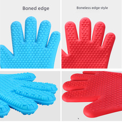 熱銷多款式烘焙手套硅膠加棉隔熱手套耐高溫家用廚房烤箱手套批發