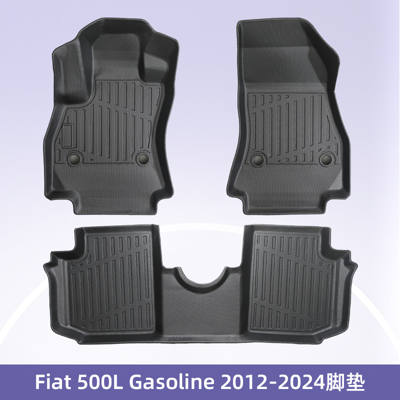 Europa para Fiat 500L 12 - 24 combustible 3D todo el tiempo material TPE cojín de pie para automóviles cojín trasero