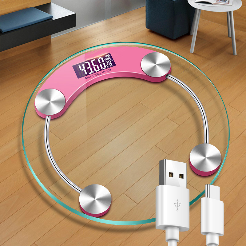 báscula electrónica redonda pesada precisa doméstica pesada para adultos pesada duradera pesada de alta precisión pesada recargable para dormitorios image 11