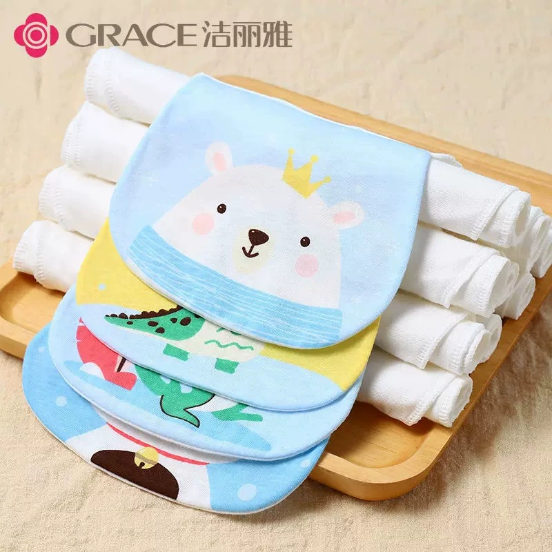 [Jialiya] Детское впитывающее пот полотенце из чистого хлопка, детское и детское полотенце с защитой от пота, хлопковый 4-слойный стиль, случайный/стиль