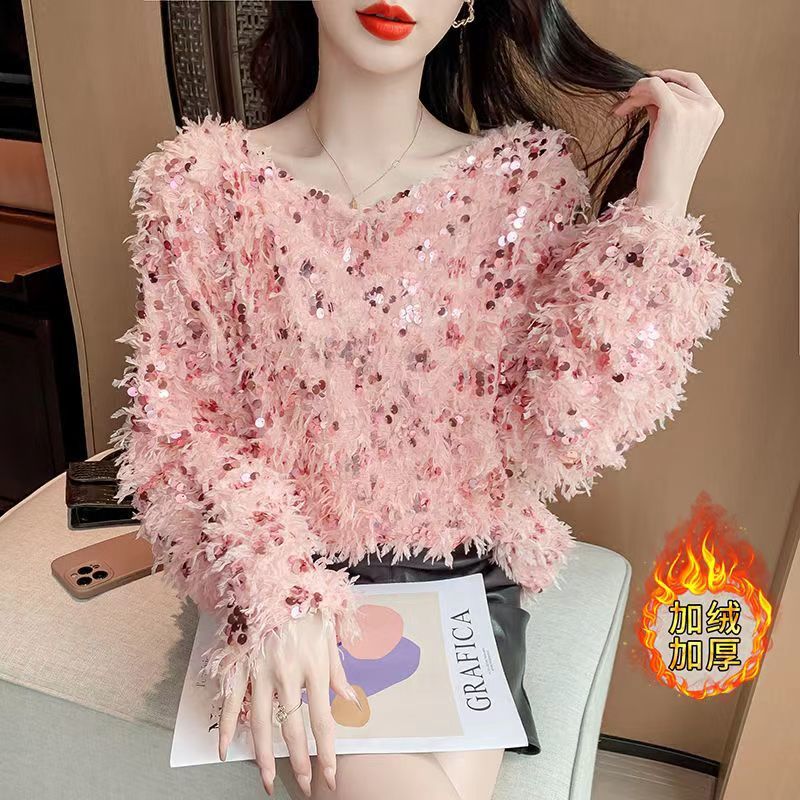 Fashion Sequin Tassel Pullover Sweater for Women, Autumn and Winter New Design with a Unique and Stylish Top