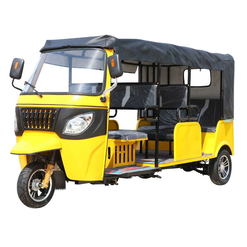Трехколёсное такси TukTuk колесница, 12 мест четыре ряда, бензиновый и электрический варианты