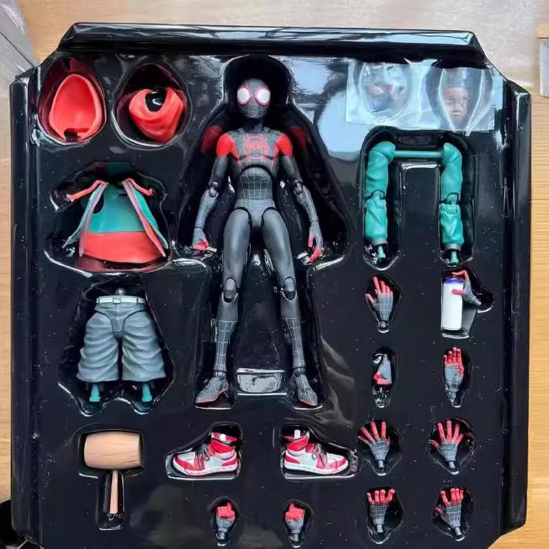 千値練クロスオーバーユニバースマイルズスパイダーマン超可動フィギュアおもちゃマーベル人形モデルギフト|undefined