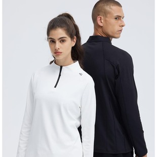 Cross-border lulu men's and women's long-sleeved half zipper outdoor sports leisure T-shirt stand collar quick-drying running fitness training clothes