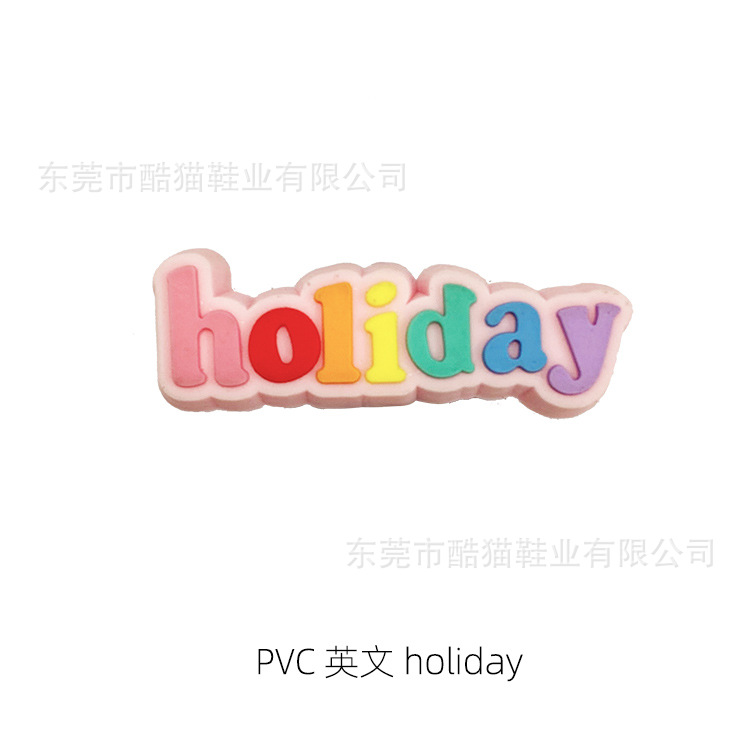 Nuevo agujero zapatos decorativos hebilla accesorios agujero zapatos flor zapato hebilla PVC dibujos animados jardín zapatos superior accesorios inglés