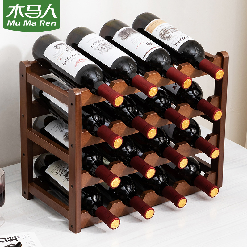 Desktop Wine Rack, Red Wine Storage Rack, Wine Cabinet Display Rack, Home Living Room Red Wine Rack, Bottle Rack, Multi-Layer Oblique Placement, Carefully Selected