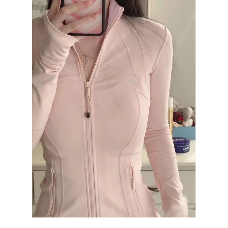 lulu同款瑜伽服上衣Define立领外套磨毛透气秋季修身夹克健身服女|undefined