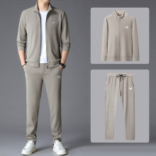 2023秋季新款男士休闲套装拉链立领开衫外套运动长裤户外两件套男