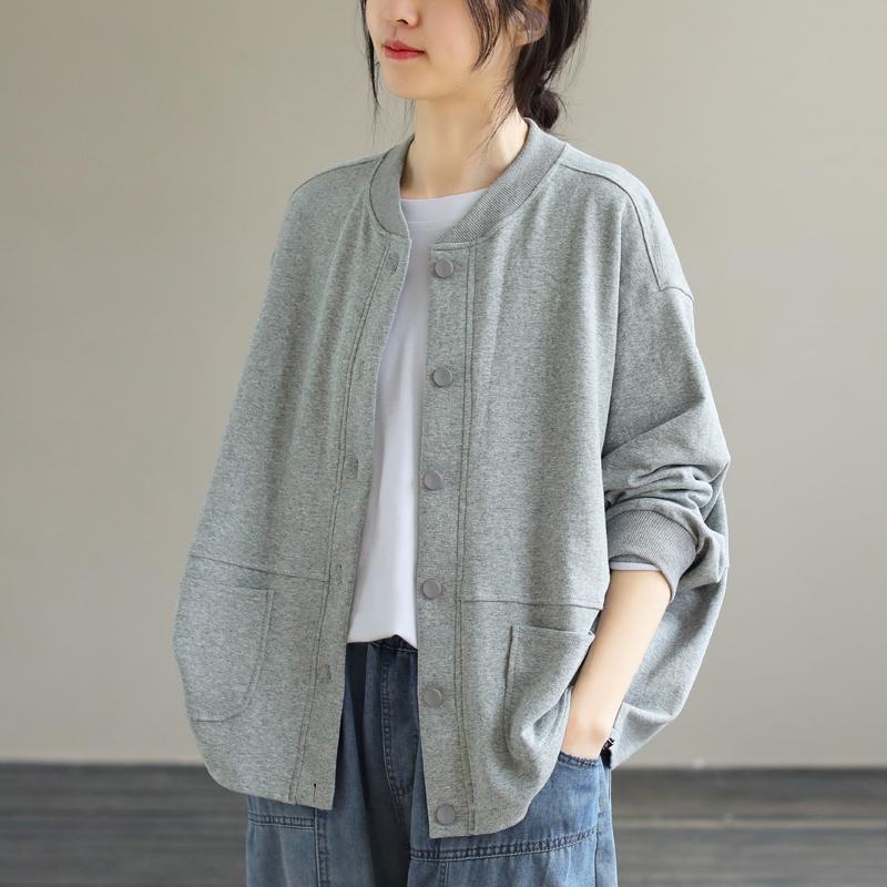 Plus-Size Spring and Autumn Women's Clothing, New Loose Artistic Short Jacket for Women, 2026 Spring Versatile Casual Long-Sleeve Top for Women Plus-Size Spring and Autumn Women's Clothing, New Loose Artistic Short Jacket for Women, 2026 Spring Versatile Casual Long-Sleeve Top for Women
