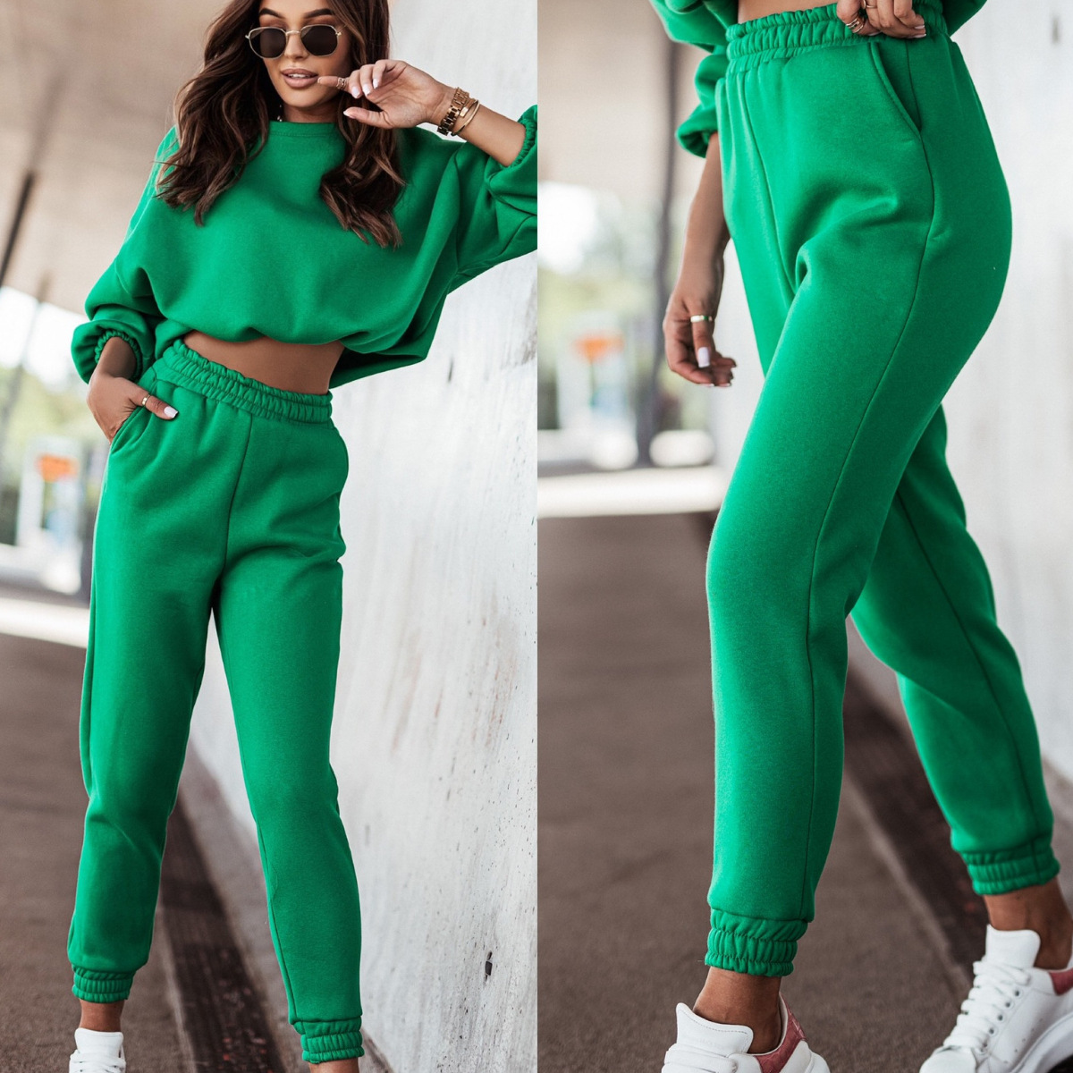 Sweatshirt With Pants 2 Piece Leisure Suit NSMUZ77647