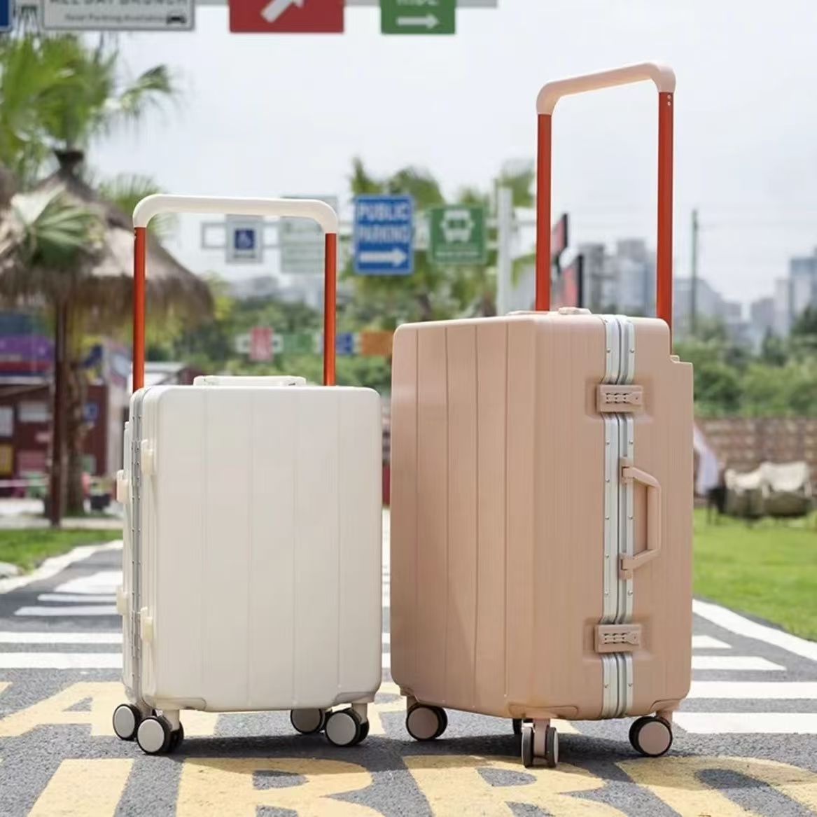 Baja multifuncional de marco de aluminio nueva caja de 20 pulgadas de estudiantes caja de tracción de viaje varilla de tracción ancha rueda universal