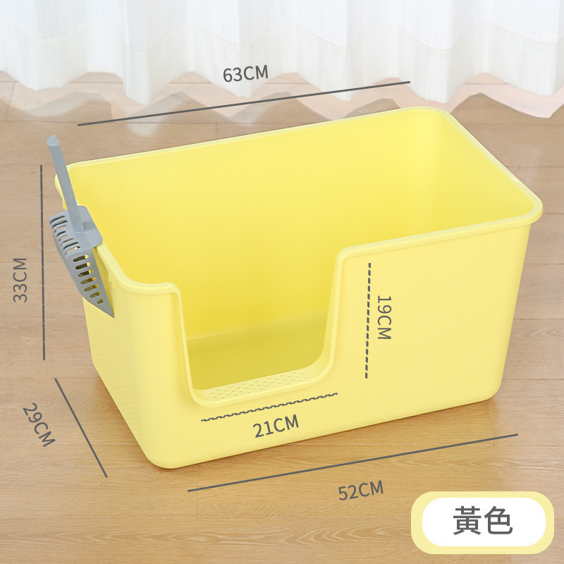 特大サイズ半閉鎖猫砂盆外はね防止オープン大容量猫トイレ子猫ペット用品卸売り|undefined