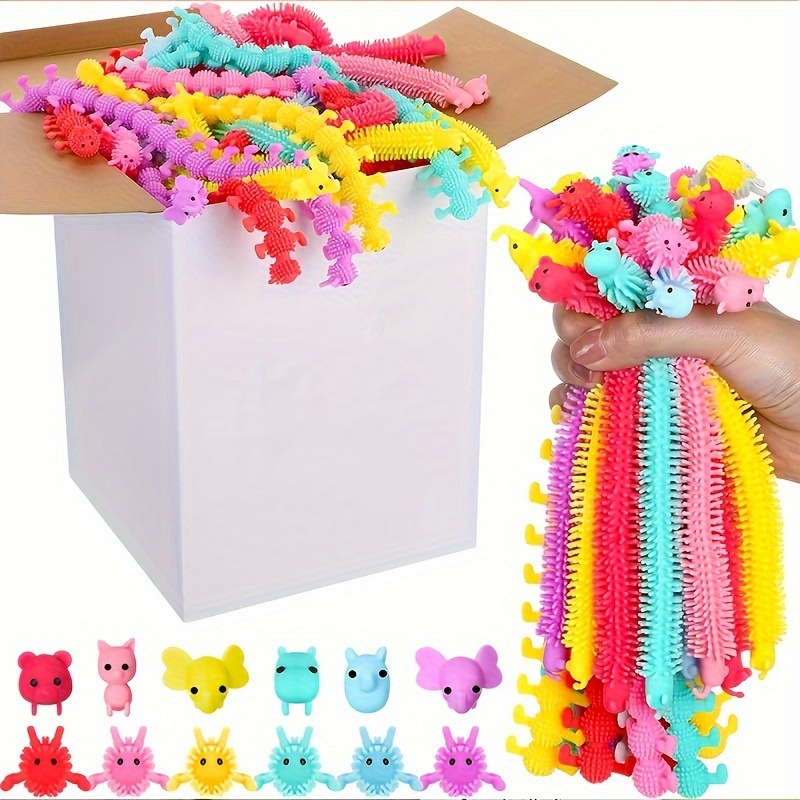 Juguetes extraños transfronterizos TPR pegamento suave descarga juguetes de reducción de presión unicornio oruga pulsera la-la - la