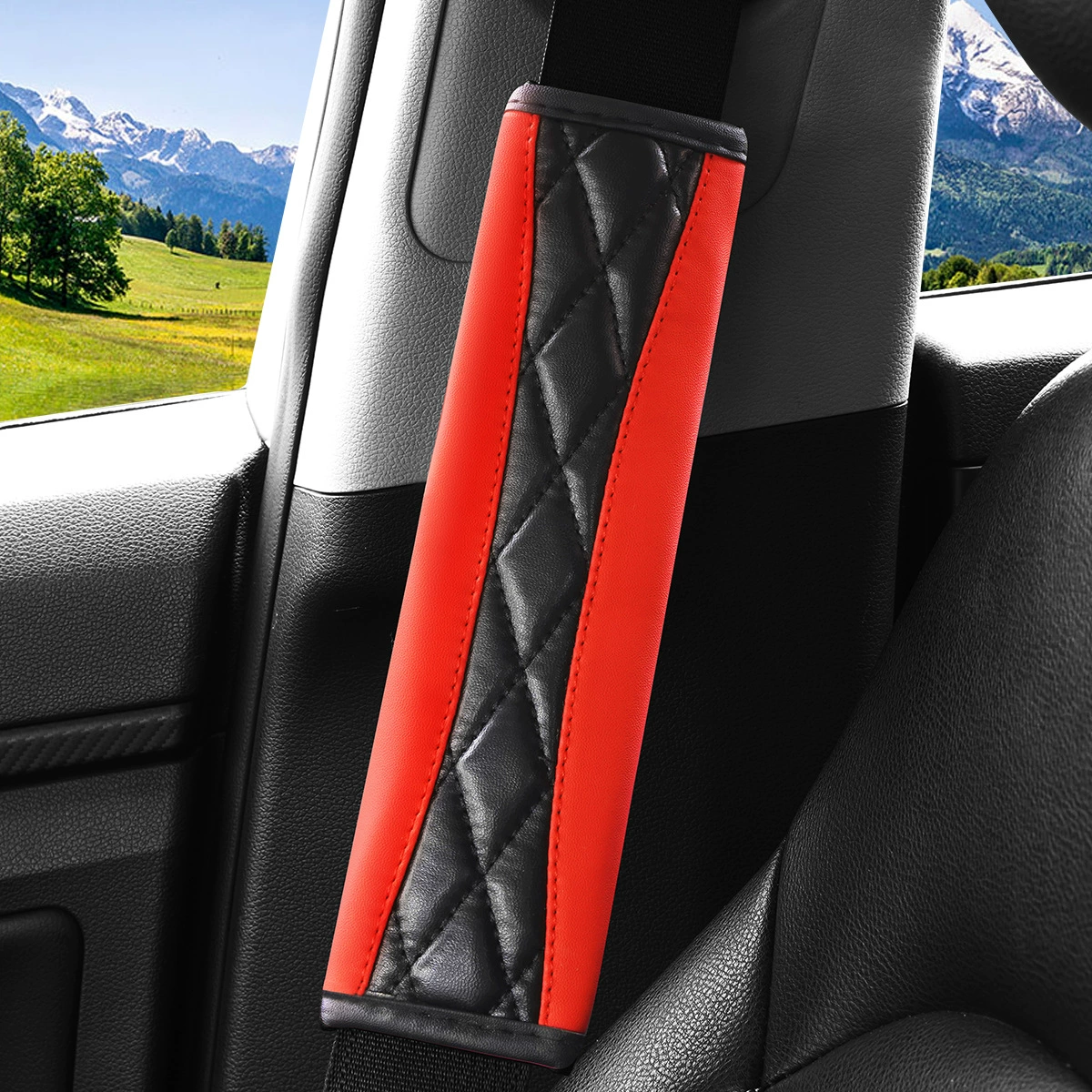 Новый автомобильный ремень безопасности для защиты от плеча, кожаные пузыри для мужчин и женщин, украшение премиум-класса четыре сезона универсальные трансграничные взрывные модели