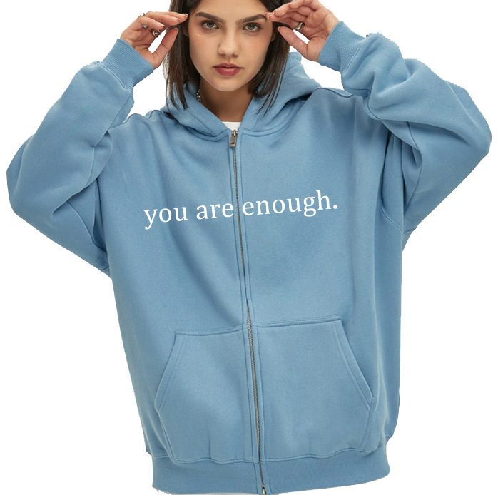 Ropa de mujer Sudaderas con capucha lindas para mujer Chaquetas de otoño para adolescentes Sudaderas de gran tamaño Ropa informal con cordón y cremallera_voghion.com