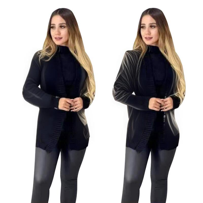 M4004 European and American Cross-Border Women's Clothing Autumn and Winter Elegant Slim-Fit Knitted Cardigan Sweater in Stock M4004 European and American Cross-Border Women's Clothing Autumn and Winter Elegant Slim-Fit Knitted Cardigan Sweater in Stock