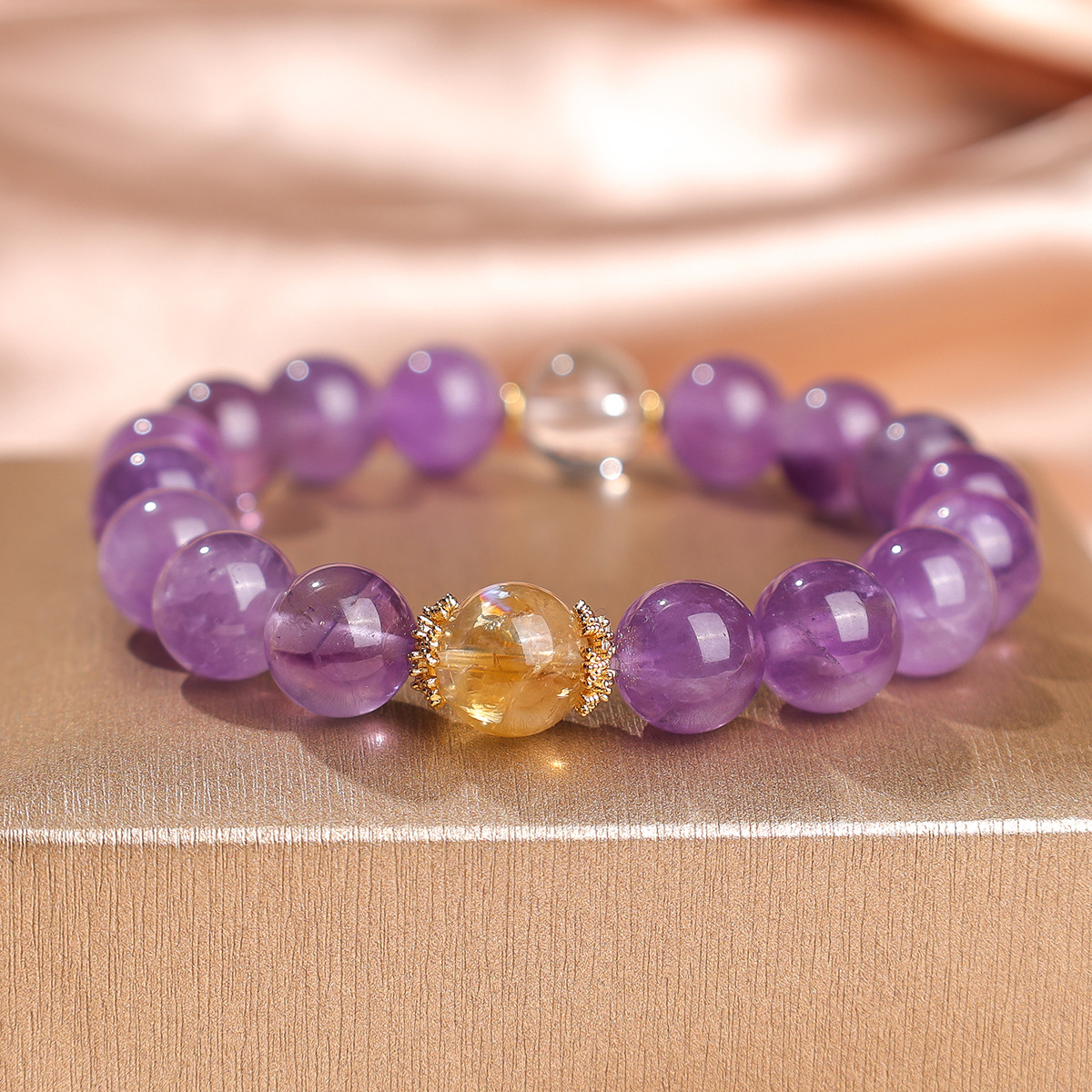 10 mm amatista Topaz 18 cm