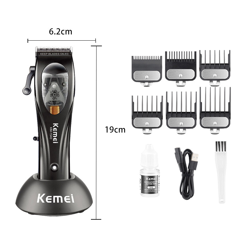 Corte de pelo sin cepillo KM-1540 profesional afeitar clipper corte de pelo de corte de
