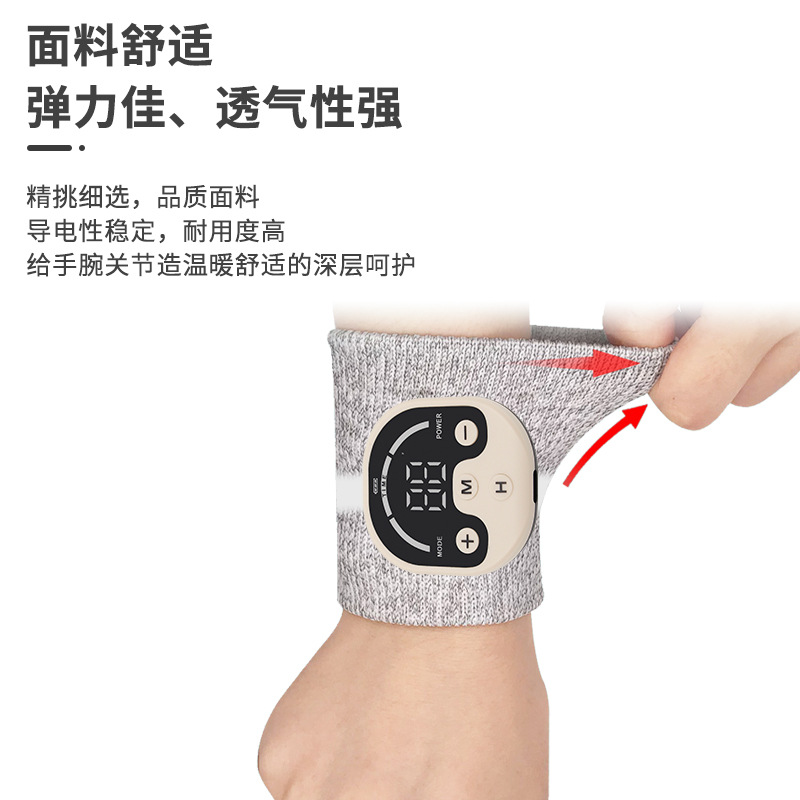 Silver fiber physiotherapy Electric conduction Wristband Hand Foot joint protect EMS Electric conduction physiotherapy massage goods in stock On behalf of