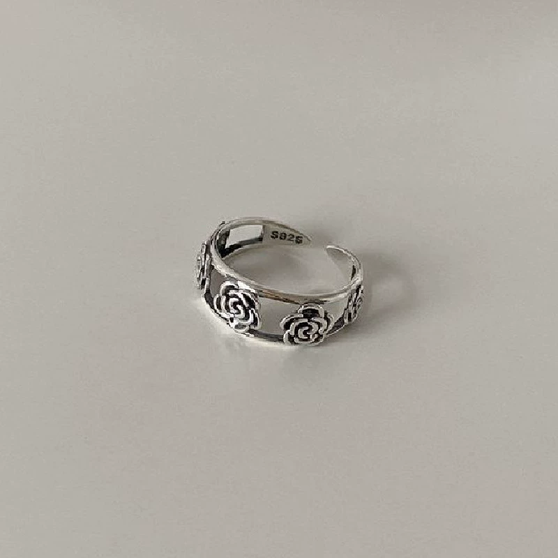 Retro fashionable fresh ring, jewelry, accessory, Japanese and Korean, city style, internet celebrity
