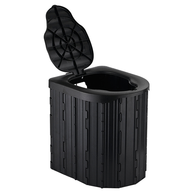 Other Portable Folding Toilet for Car Camping Travel (Kempinq və səyahət) - h-folding-outdoor-toilet-black