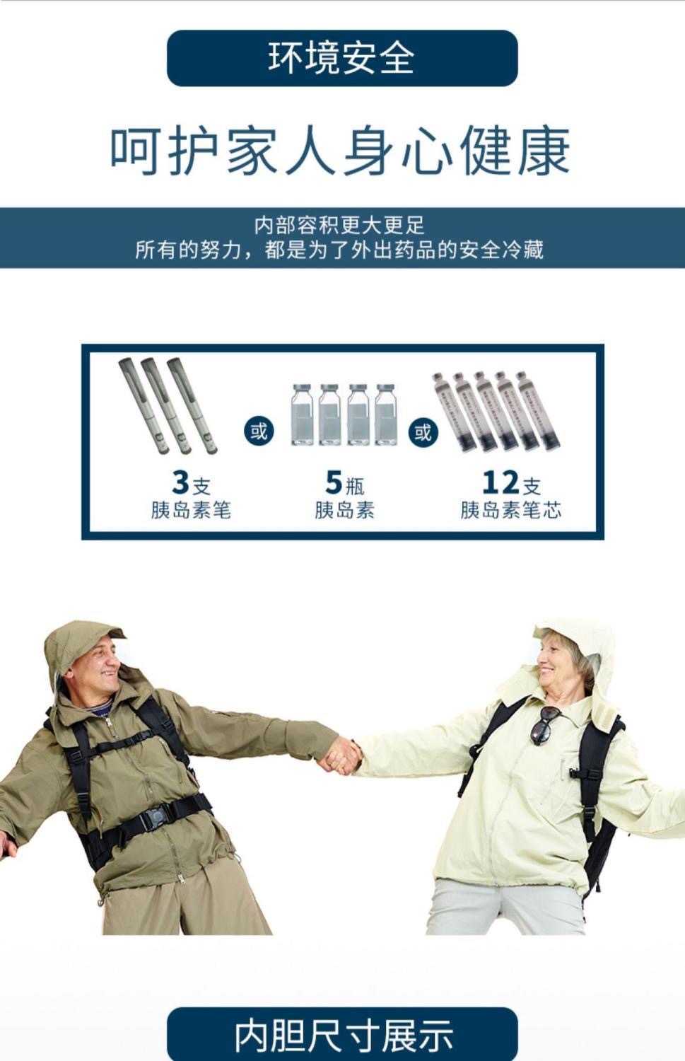 Rechargeable insulin cooler box, portable outdoor mini refrigerator, large-capacity medicine cooler box