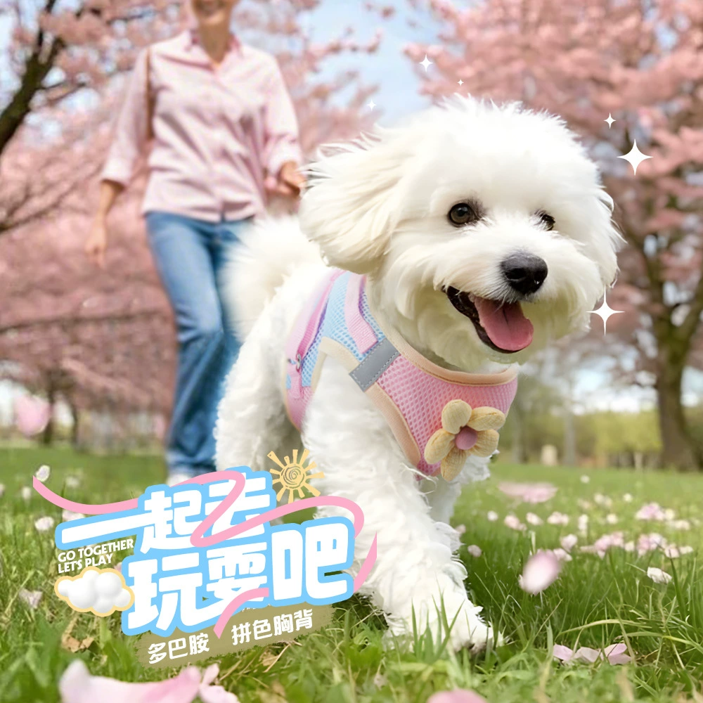 Собачий буксирный поводок дофаминовый ремень на груди маленький собачий дышащий, чем у медведей.