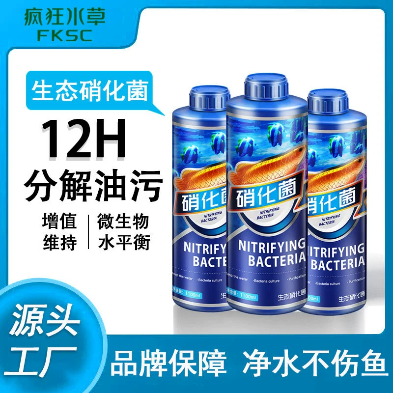 Сумасшедшие водные растения, аквариум, нитрифицирующие бактерии, очиститель воды, стабилизатор качества воды для рыб, пищеварение фекалий аквариумных рыб, живые бактерии, жидкость