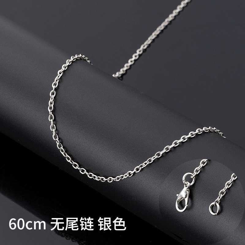 2,4mm cadena cruzada cadena de metal collar de hierro Cadena de clavícula joyería de moda simple todo-fósforo DIY accesorios hechos a mano